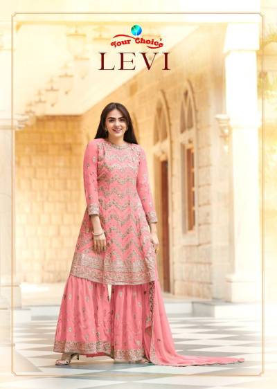 Levi By Your Choice Designer Eid Collection Peplum Garara Suit Collection